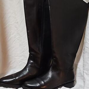 Black Leather Riding Boots